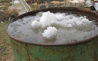 Как не разморозить бочку с водой