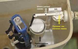 Как починить слив в унитазе с кнопкой