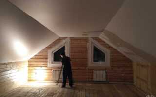 Как сделать потолок на мансардном этаже
