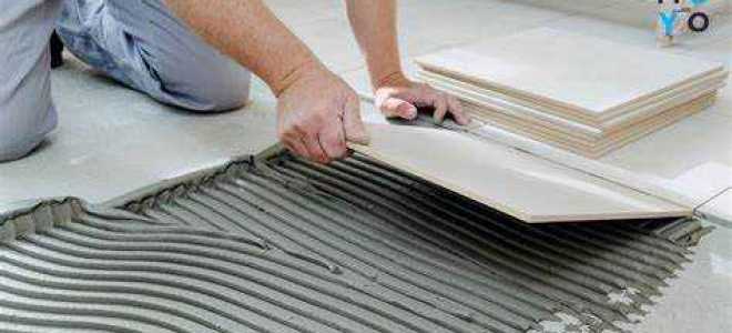 Как положить плитку на цемент