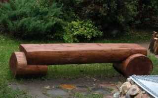 Как сделать лавочку из бревен