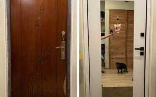 Как приклеить зеркало на входную дверь