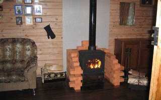 На что поставить печь камин в деревянном доме