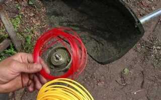 Как заправить леску в счетчик лески