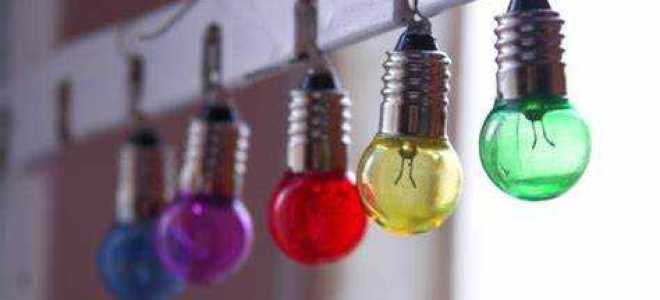 Чем покрасить лампу накаливания в красный цвет