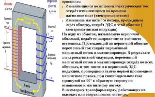 Какой закон лежит в основе принципа действия трансформатора