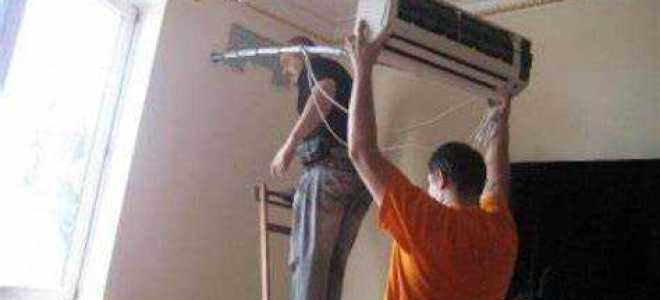 Как повесить кондиционер на гипсокартонную стену