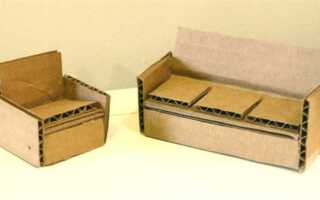 Как сделать из картона диван