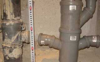 Как вставить гофру в канализационную трубу чугунную