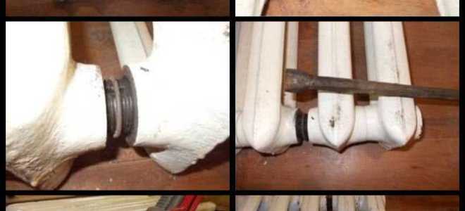 Как открутить заглушку на чугунной батареи отопления