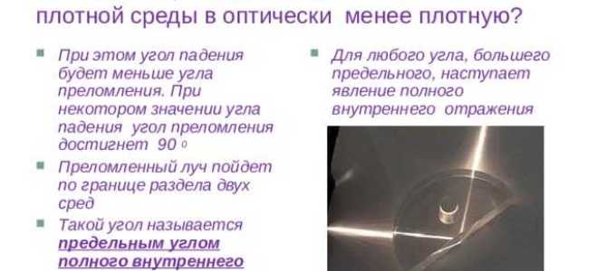 Вода среда оптически менее плотная чем воздух