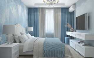 Какие шторы подойдут к серо голубым обоям