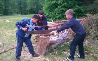 Как одному пилить дрова бензопилой самому