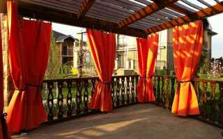 На что повесить шторы в беседке