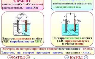 Что в гальваническом элементе служит положительным электродом что отрицательным