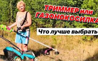 Чем лучше косить траву на даче триммером или газонокосилкой
