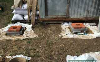 Как выровнять блоки под бытовку по уровню