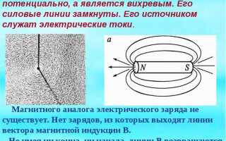 Как выглядят магнитные линии однородного магнитного