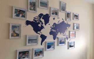 Как повесить карту на стену
