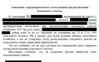 Как подать заявление на предварительное согласование земельного участка
