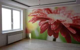 Как приклеить фотообои на стену с обоями