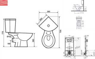 На какой высоте кнопка смыва у инсталляции