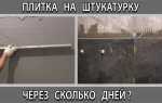 Через сколько дней можно класть плитку на цементную штукатурку