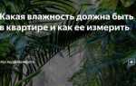 Какая влажность должна быть в квартире