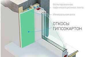 Как сделать откосы из гипсокартона на пластиковые окна