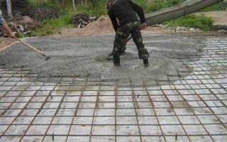 Как залить бетон под арматуру и сетку