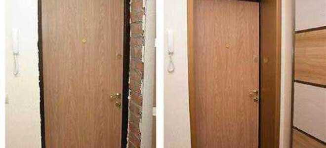 Как сделать откосы на входной двери из добора