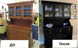 Как покрасить старый лакированный шкаф
