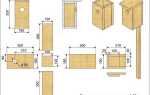 Как построить скворечник своими руками размеры чертежи