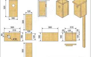 Как построить скворечник своими руками размеры чертежи