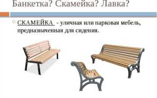 Чем отличается лавочка от скамейки