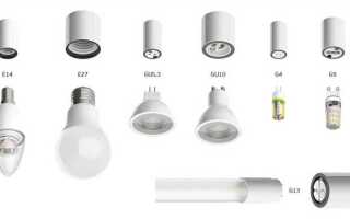 Какие цоколи бывают у ламп