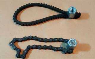 Как сделать ключ из цепи для снятия масляного фильтра