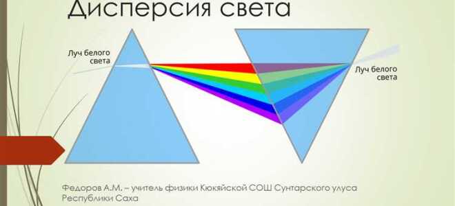 Что называется дисперсией света физика 9