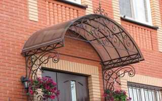 Как сделать козырек над крыльцом своими руками