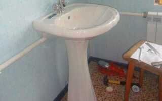 Как установить раковину в ванной