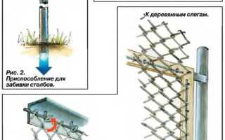 Как выглядит забор из сетки рабицы фото