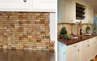 Как сделать фартук на кухне в деревянном доме