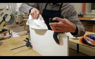 Как приклеить ленту на столешницу с торца утюгом