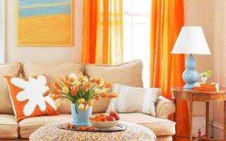 Какой цвет штор подойдет к персиковым обоям