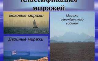 Какие бывают миражи по физике