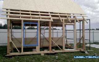 Как манипулятором поднять летний домик на даче