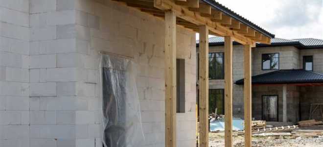 Как пристроить террасу к дому из газобетона