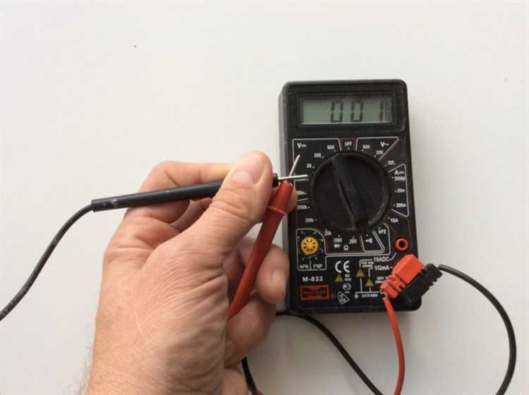 Подготовка мультиметра и выбор режима измерения для Bt136 600e