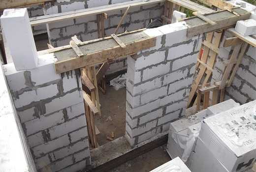 Подготовка проема и армирование перед закладкой