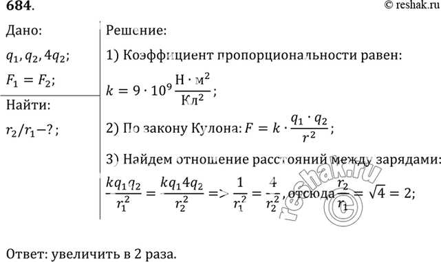 Как определить расстояние между двумя точечными зарядами по закону Кулона